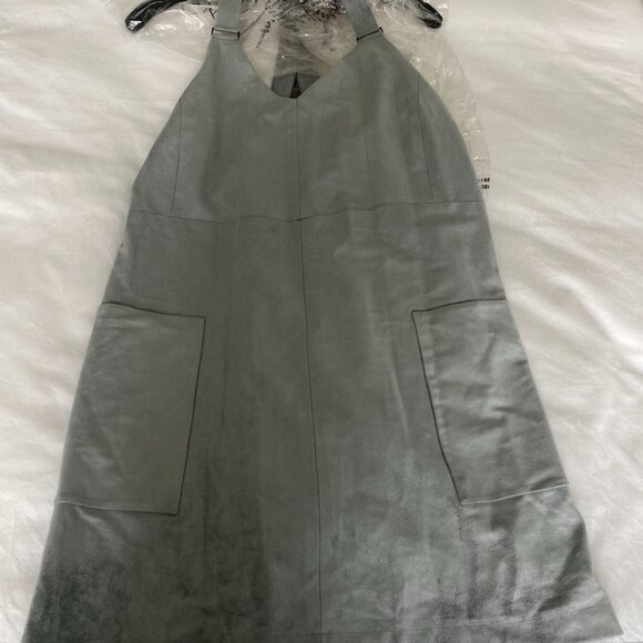 NWT BCBG Maxazria Abbott Grey Faux-Suede Dress M - Picture 5 of 6